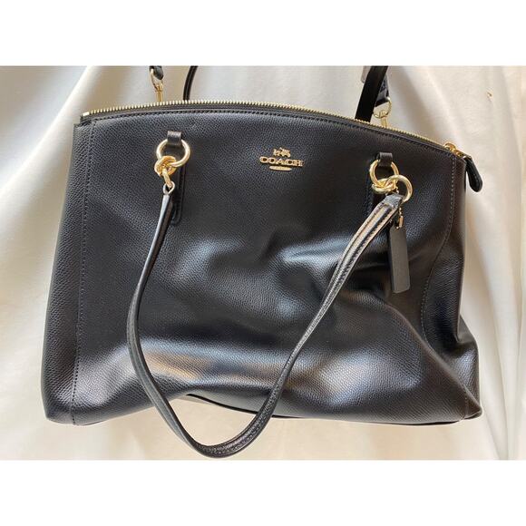 COACH Christie Crossgrain Leather Carryall Shoulder Bag #F36606 - Picture 1 of 16